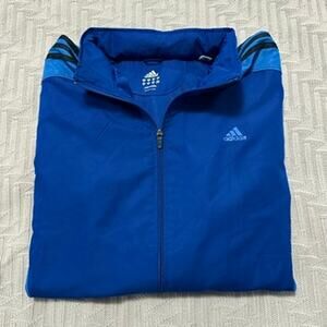 adidas blue windbreaker jacket size XL
